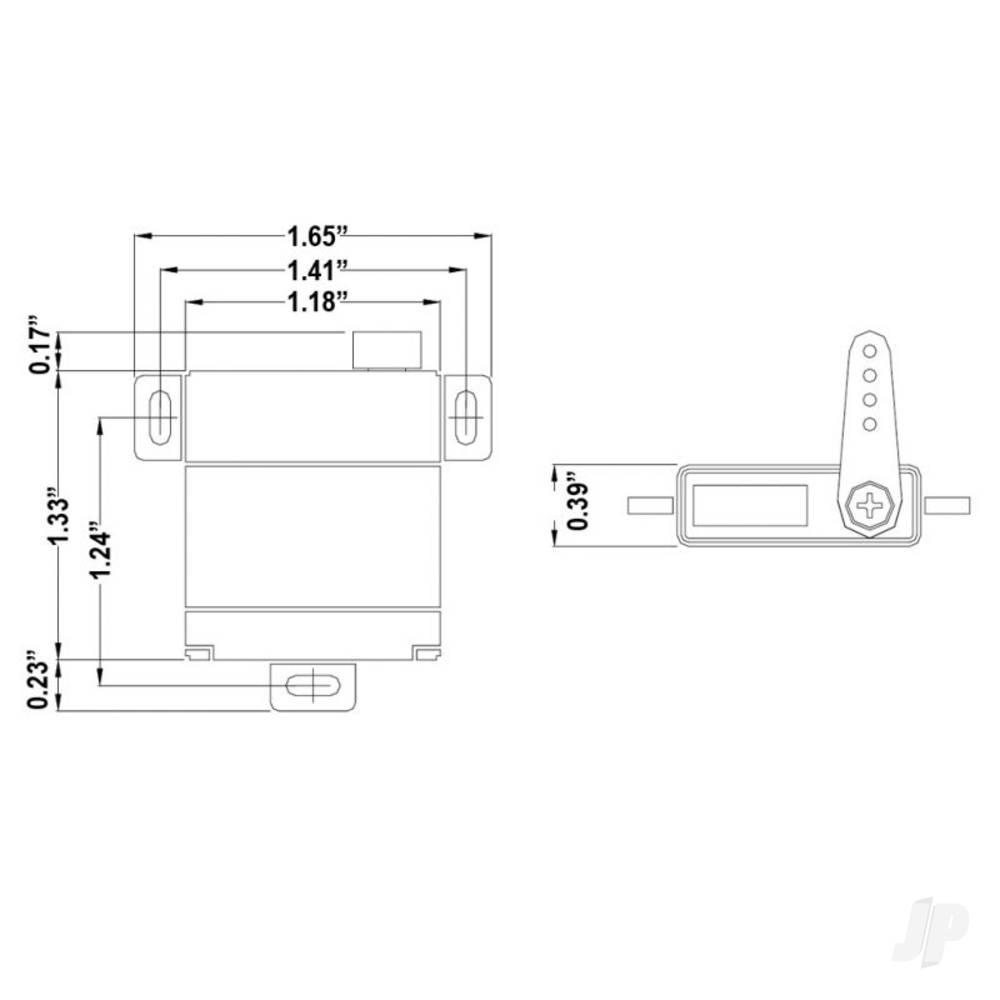 Hitec HS-5125MG Slim Wing Digital Cored Servo 24g 3.5kg/0.13s 4.8V - 6.0V-8