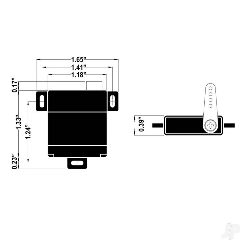 Hitec HS-125MG Slim Wing Analogue Cored Servo 24g 3.5kg/0.13s 4.8V - 6.0V-5