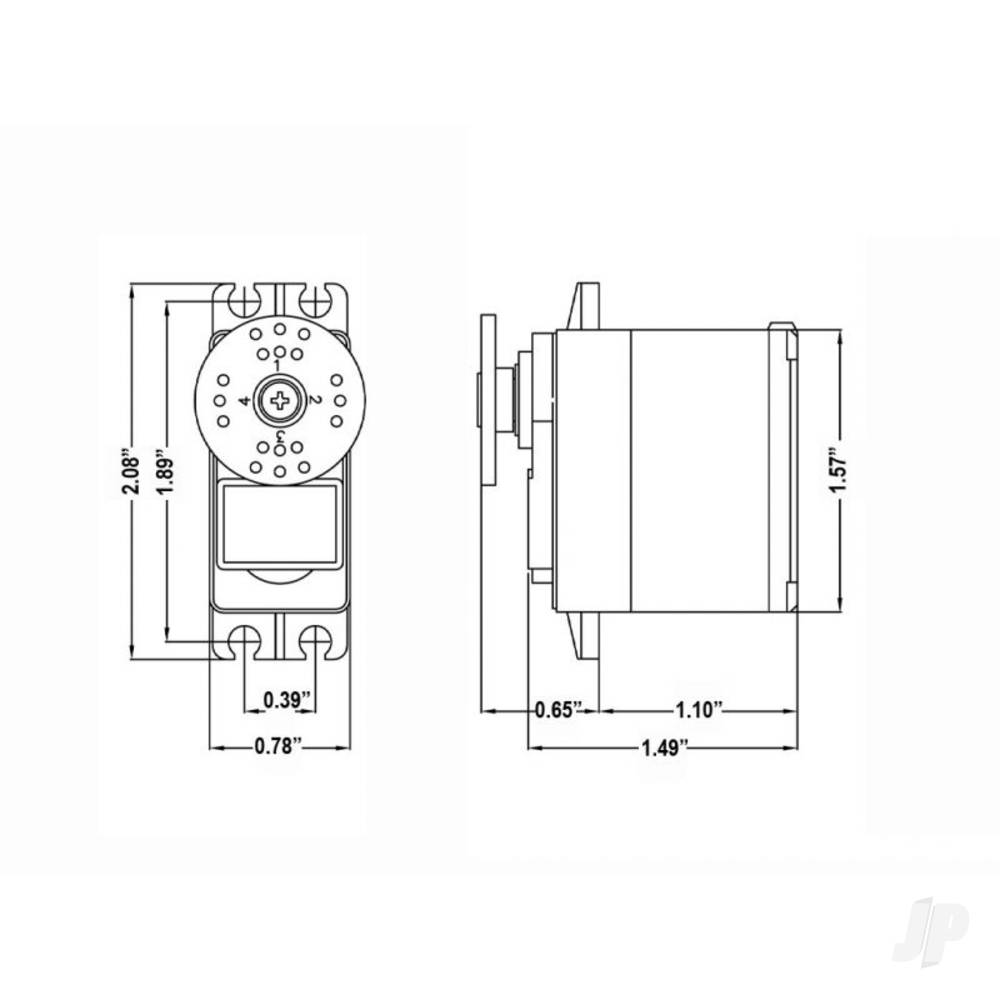 Hitec HS-625MG Standard Analogue Cored Servo 55.2g 6.8kg/0.15s 4.8V - 6.0V-8