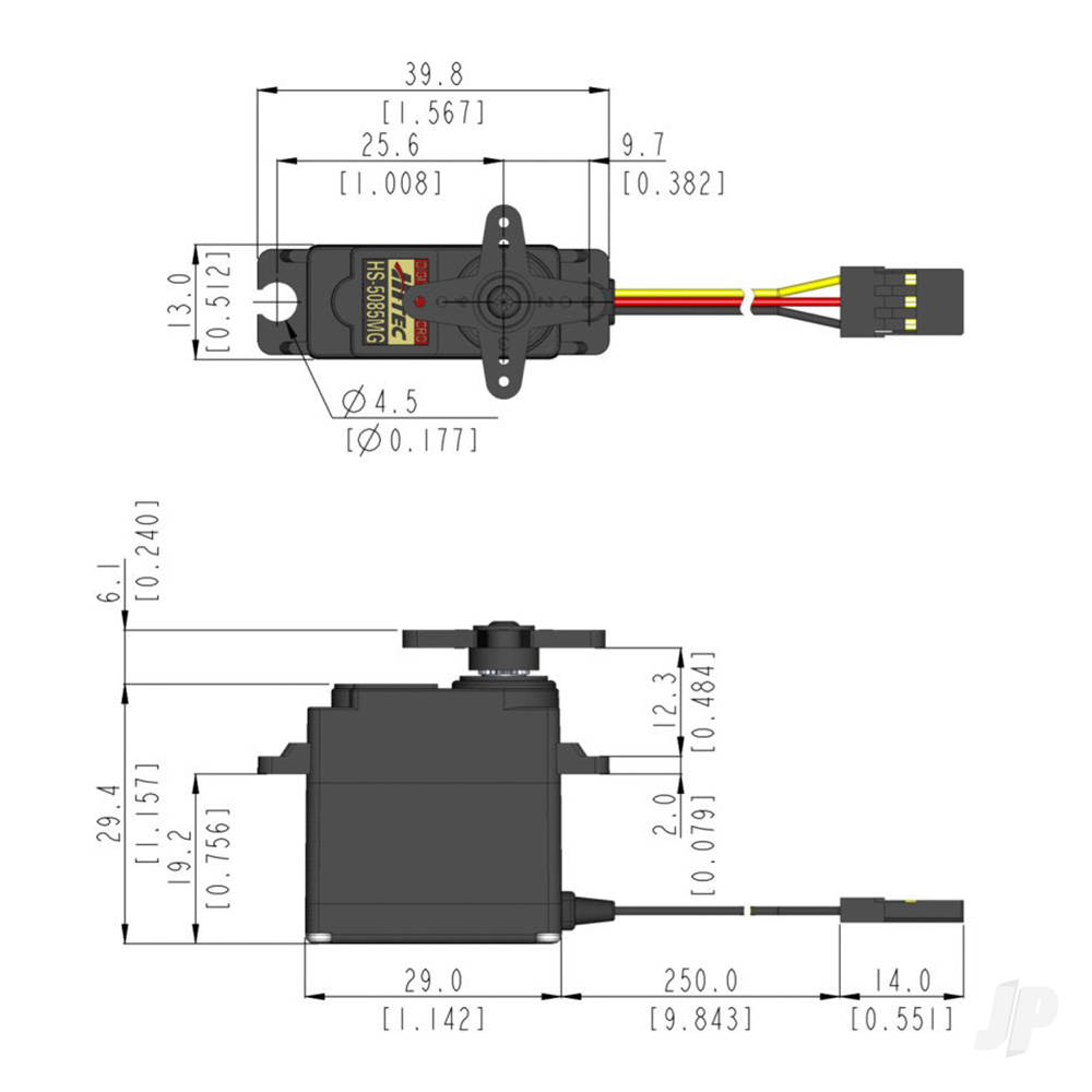 Hitec HS-5085MG Micro Digital Cored Servo 21.9g 4.3kg/0.13s 4.8V - 6.0V-7