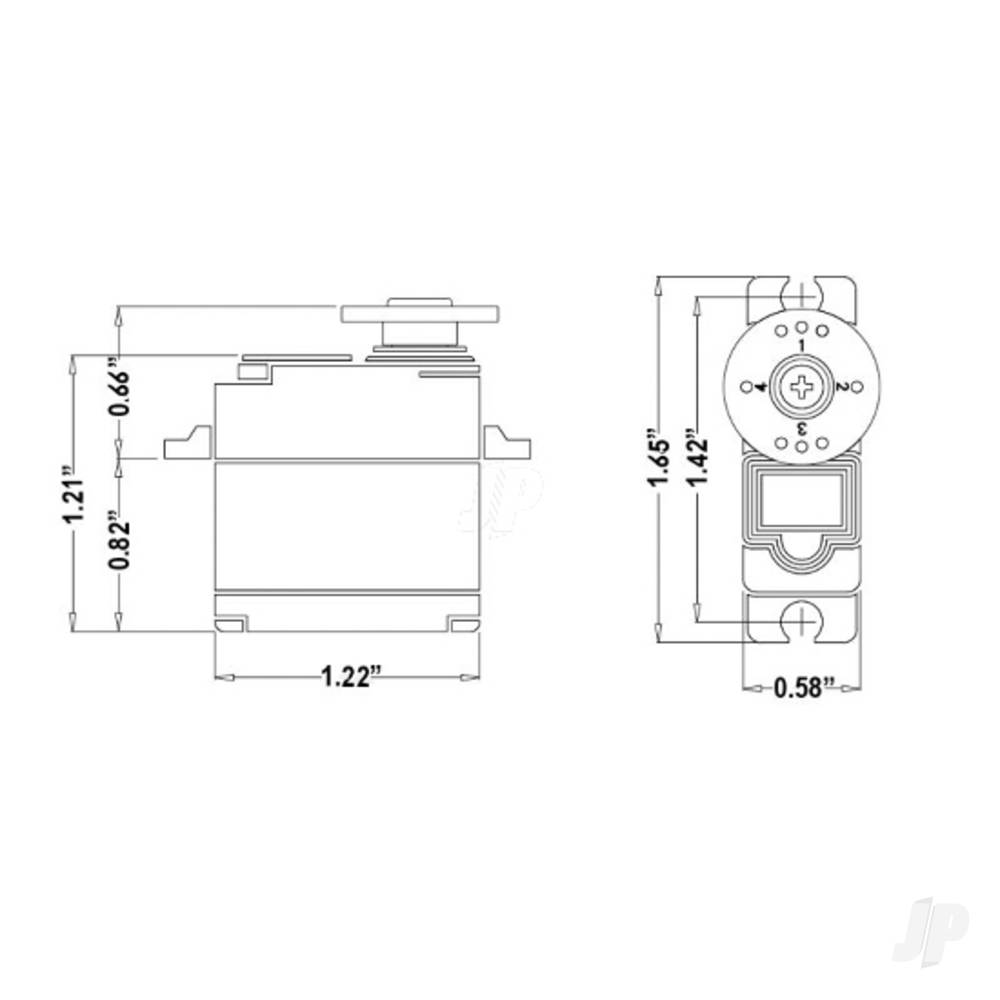 Hitec HS-5086WP Micro Digital Cored Servo 28.5g 3.6kg/0.15s 4.8V - 6.0V-9
