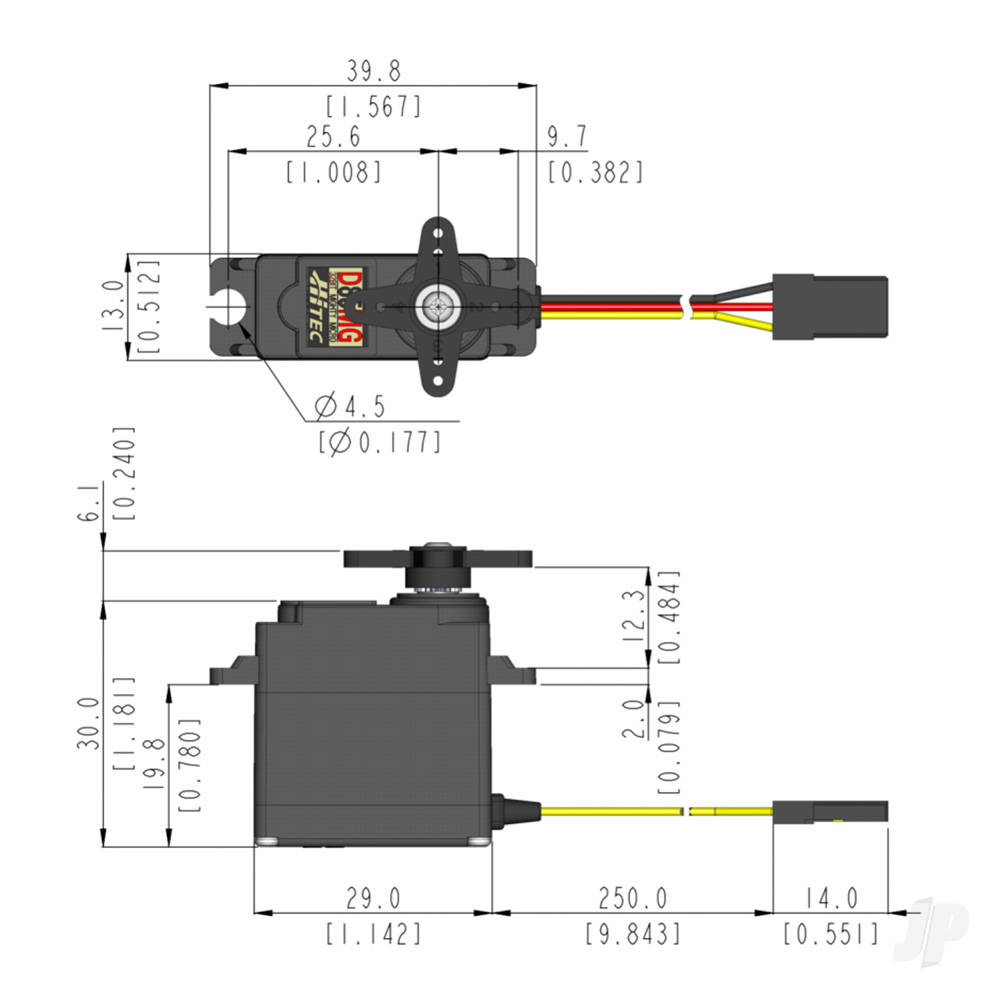D85MG Micro Digital Cored Servo 21.9g 4.3kg/0.13s 4.8V - 6.0V-2
