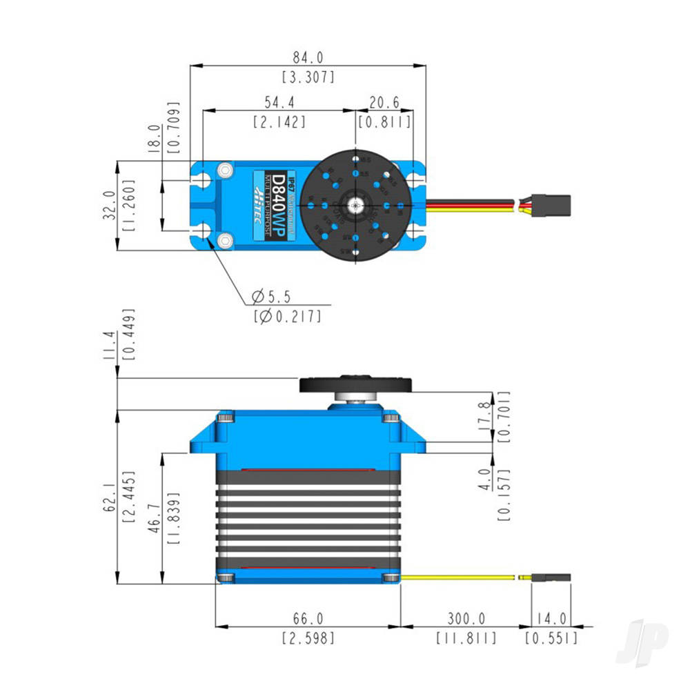 Hitec D840WP Giant Digital Cored Servo 227g 30kg/0.11s 4.8V - 7.4V-4