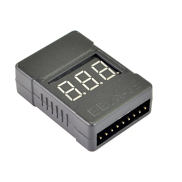 Etronix 1-8s Lipo Battery Cased Voltage Meter W/alarm