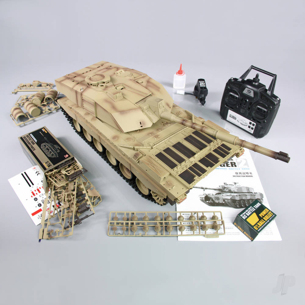 1:16 US British Challenger 2 with Infrared Battle System (2.4GHz + Shooter + Smoke + Sound)-6