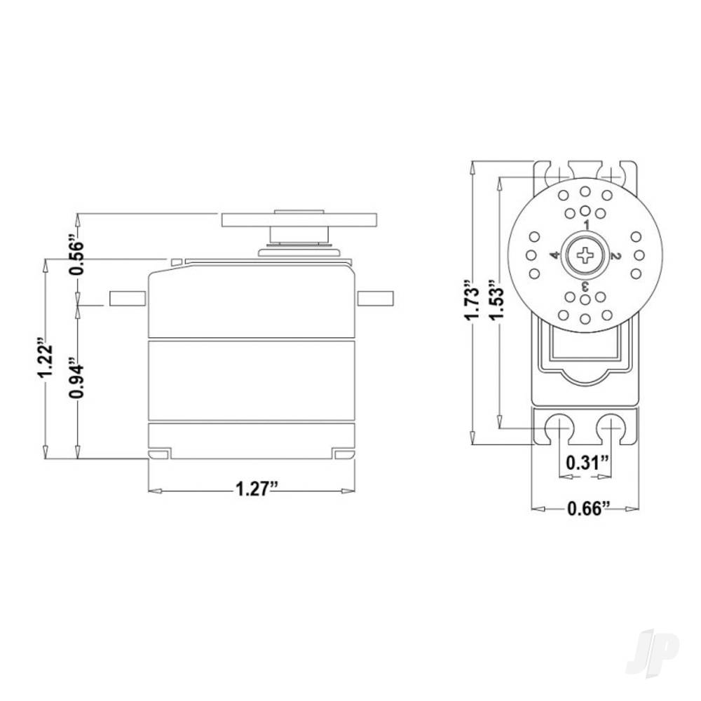 Hitec HS-225MG Mini Analogue Cored Servo 31g 4.8kg/0.11s 4.8V - 6.0V-8