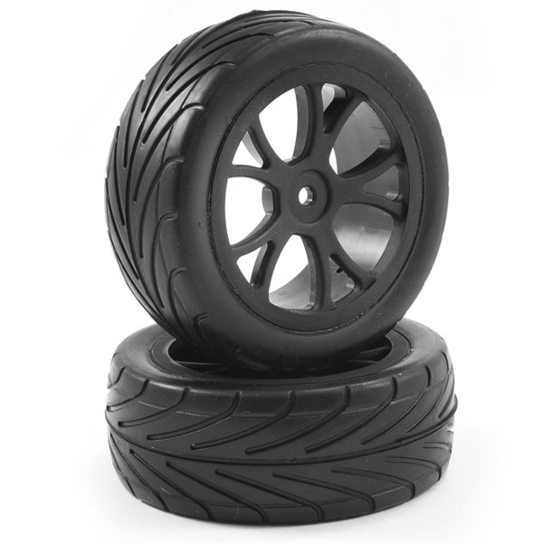 Fastrax 1/10th Mounted Arrow Buggy Front Tyres 10-spoke