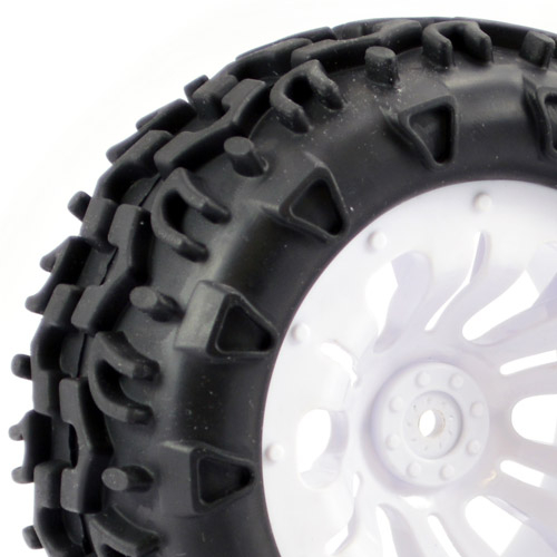 Fastrax 1/10 Klaxon Truck Tyre Mounted On 12-spoke (12mm Hex)