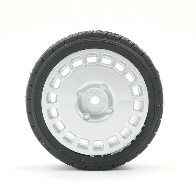 Fastrax 1/10th Rally Angle Tyre/wheel Set Silver (4)