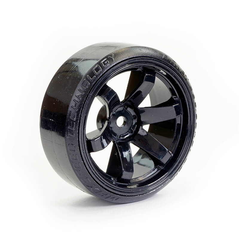 Fastrax 1/10 Street/drift Tyre 6-spoke Wheel (6mm Offset) - Black