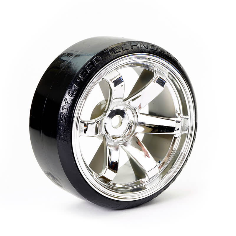 Fastrax 1/10 Street/drift Tyre 6-spoke Wheel (6mm Offset) - Chrome