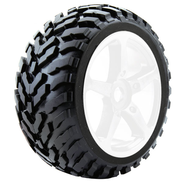 Fastrax 1/8 Truggy Arrow Mtd On 5-spoke White 0 Offset(pr)
