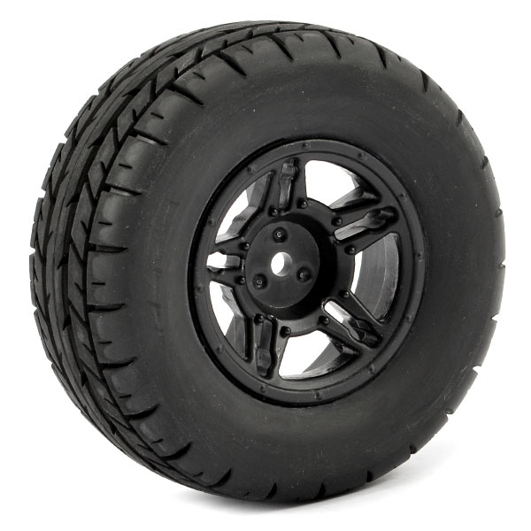 Fastrax 1:10 Sc Eagle Mounted 5-spoke Black (slash Rr/blitz)