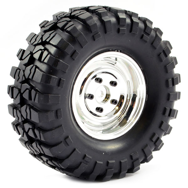 Fastrax 1:10 Crawler Sawblock 1.9 Scale Steel Wheel ø108mm (chrome)