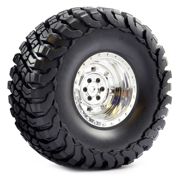 Fastrax 1:10 Crawler Granite 2.2 Scale Wheel ø140mm Tyre (chrome)(2)