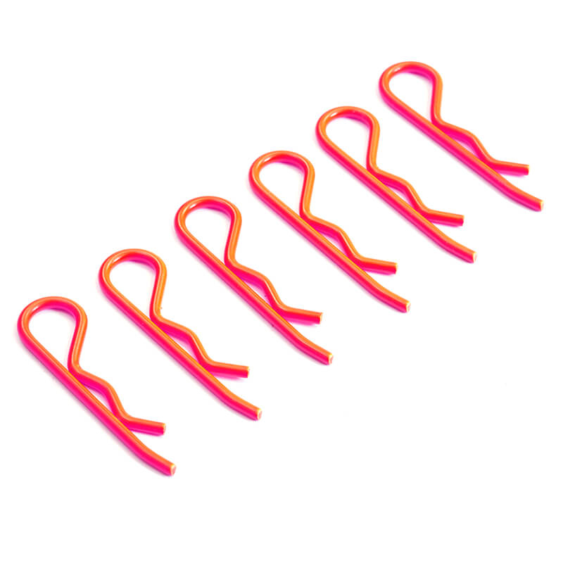 Fastrax 1/8th/1/5th/transponder Body Clips Fluo Pink (6)