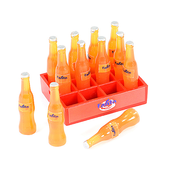 Fastrax Scale Soft Drink Crate With Orange Bottles