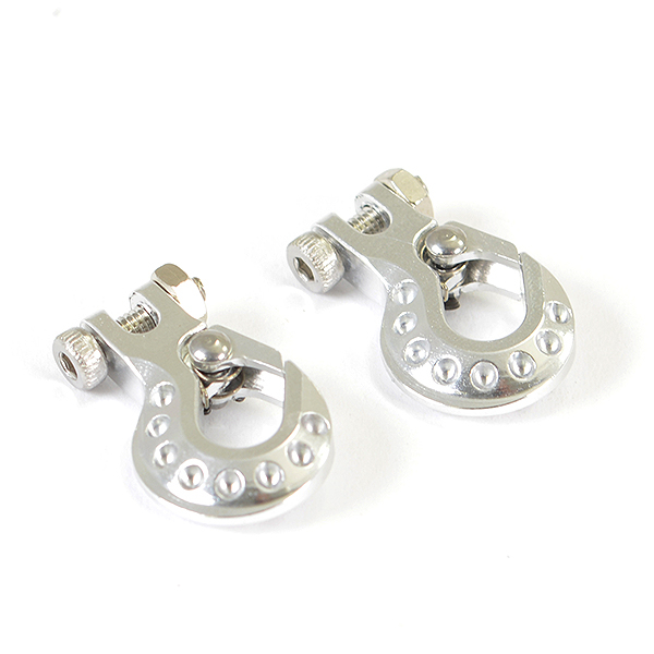 Fastrax Deluxe Aluminium Winch Hook (2pc) - Silver
