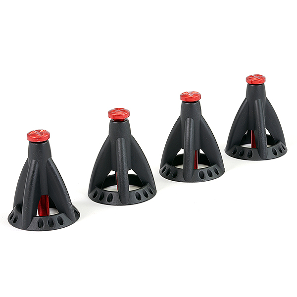 Fastrax 6-ton Alloy Adjustable Scale Height Jack Stand (4pc) - Black