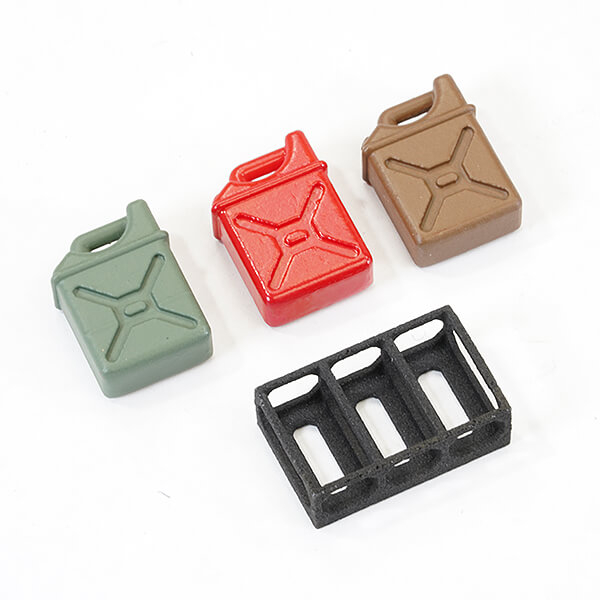 Fastrax 1/24th Oil Tank Set With Base (3pc) 14x9.8x5.4mm
