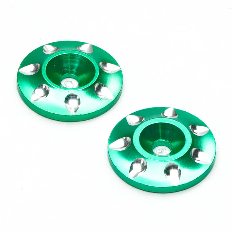 Fastrax 1/8th Wing Washers - Green