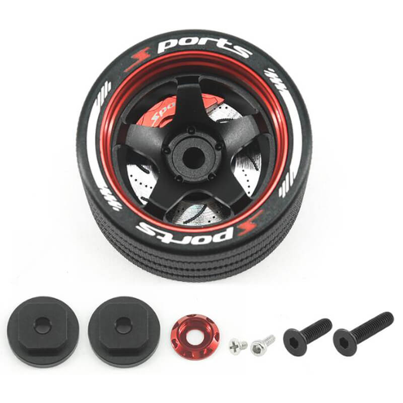 Fastrax Aluminium Steering 5-spoke Wheel - Sanwa, Futaba, Flysky