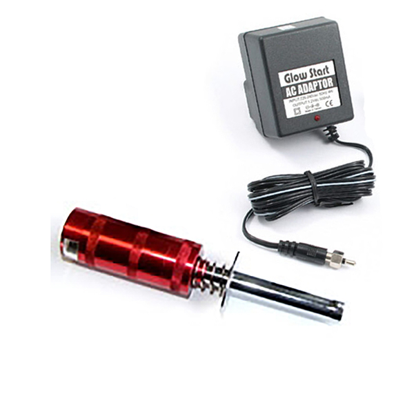 Fastrax Aluminium Metered Glow Starter With 2100mah Battery & Charger  (euro 2-pin Plug)