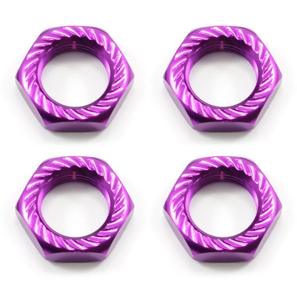 Fastrax 17mm X 1.0 Purple Serrated Wheel Nuts (4pcs)