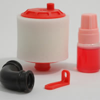 Fastrax 1/8th Air Filter W/oil Re-buildable - Red
