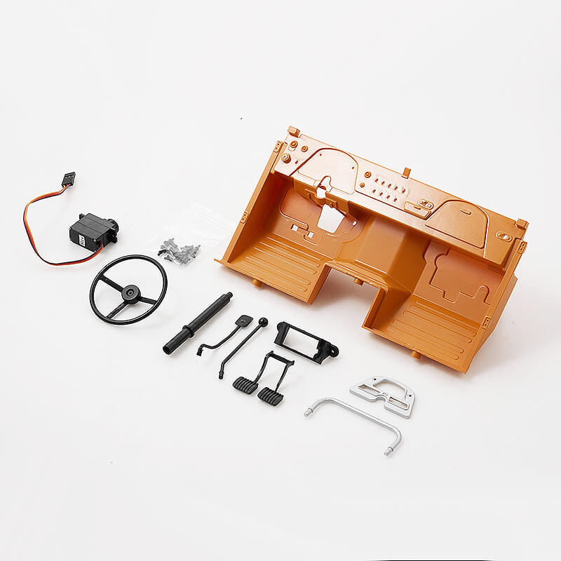 Fms 1:10 11035 Steering Wheel And Instrument Panel Set (yellow)