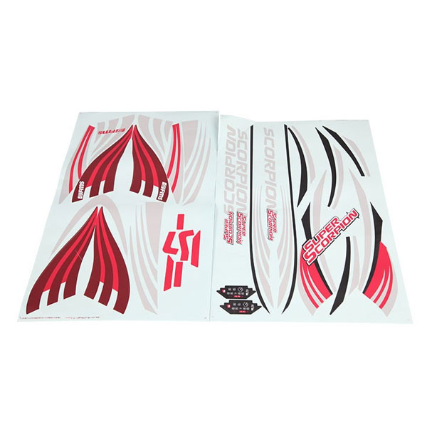 Fms 90mm Super Scorpion Stickers Red