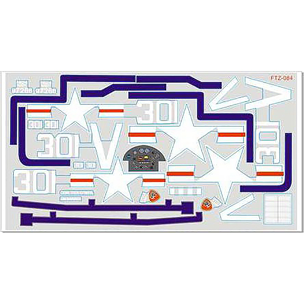 Fms 800mm F4u Corsair V2 Decal Sheet