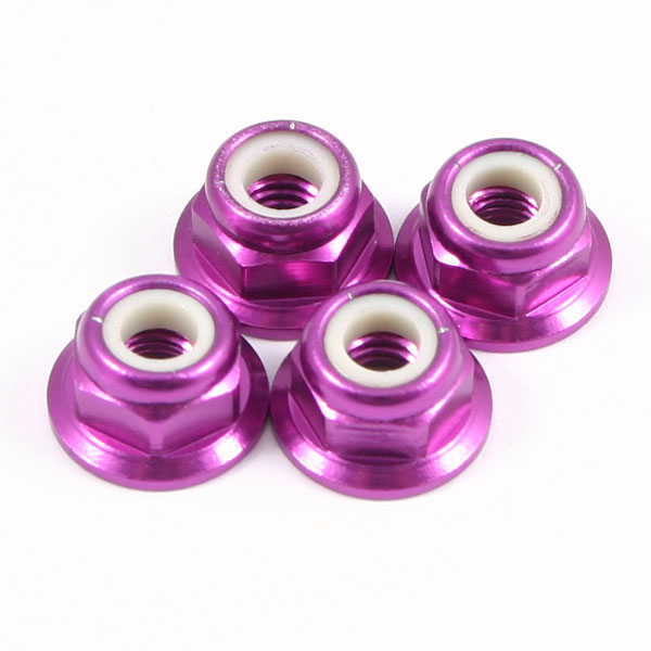 fastrax-m4-pink-flanged-locknuts-4pcs