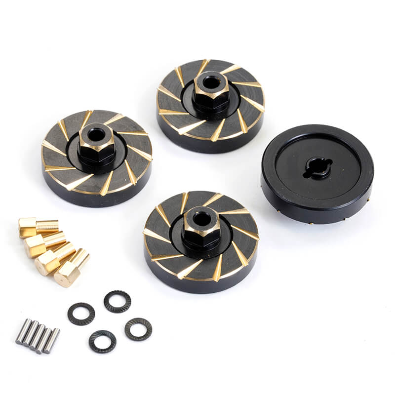 Fastrax Trx-4m Black Brass Wheel Hex Counterweight (4)