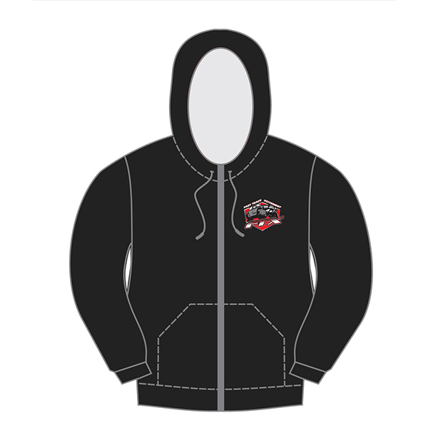Ftx Badge Logo Brand Zipped Hoodie Black - Medium