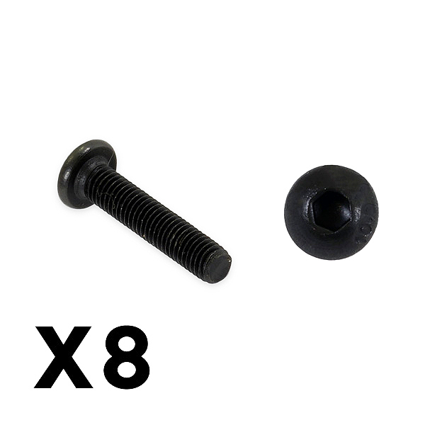Ftx Outback Fury Button Head 3 X 16mm Hex Screw (8pc)