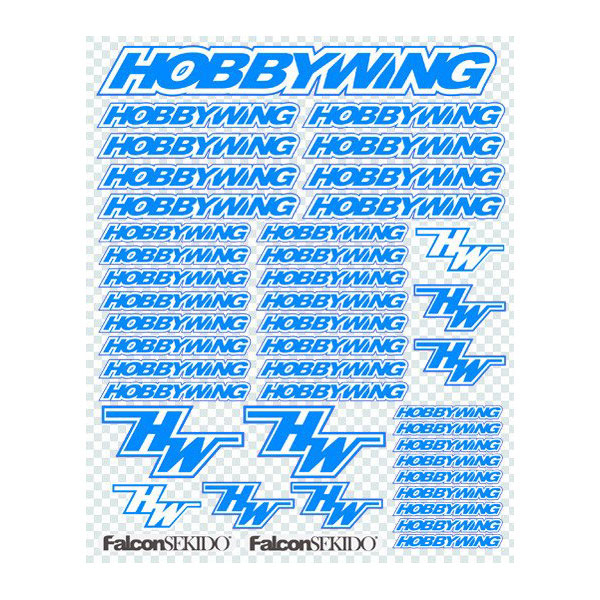 Hobbywing Blue/white Decal Sheet