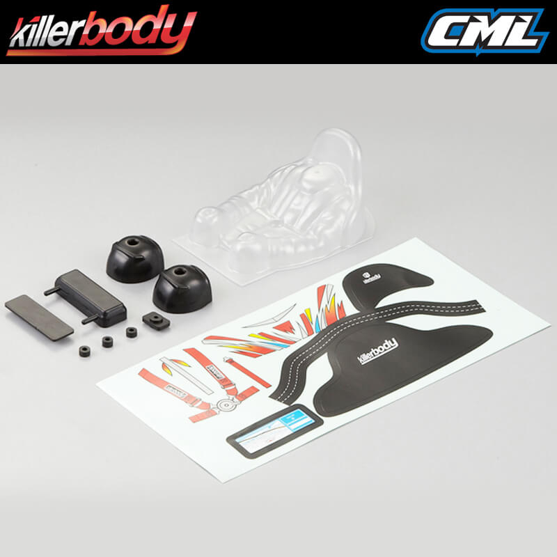 Killerbody Driver Figure W/helmet & Seat 1/10 Scale