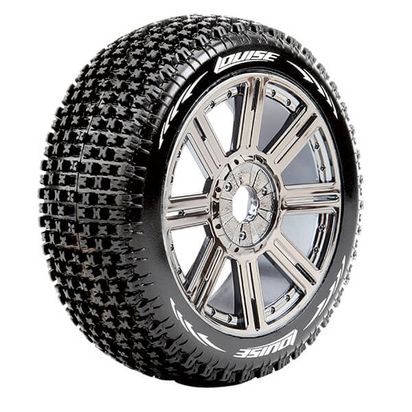Louise Rc B-pirate 1/8 Fr/rr Super Soft Hex 17mm Spoke Black Chrome