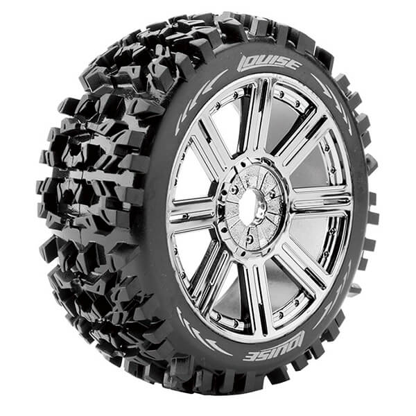 Louise Rc B-pioneer 1/8 Fr/rr Soft Hex 17mm Spoke Black Chrome