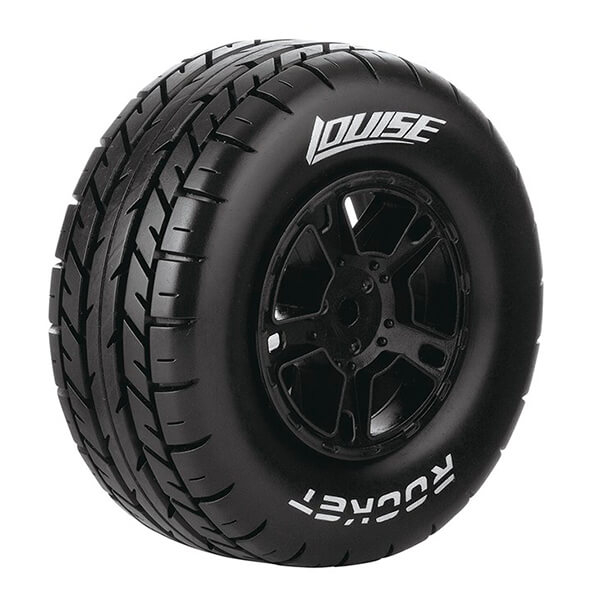 Louise Rc Sc-rocket 1/10 Fr/rr Soft Arrma Senton 6s Black 17mm Hex