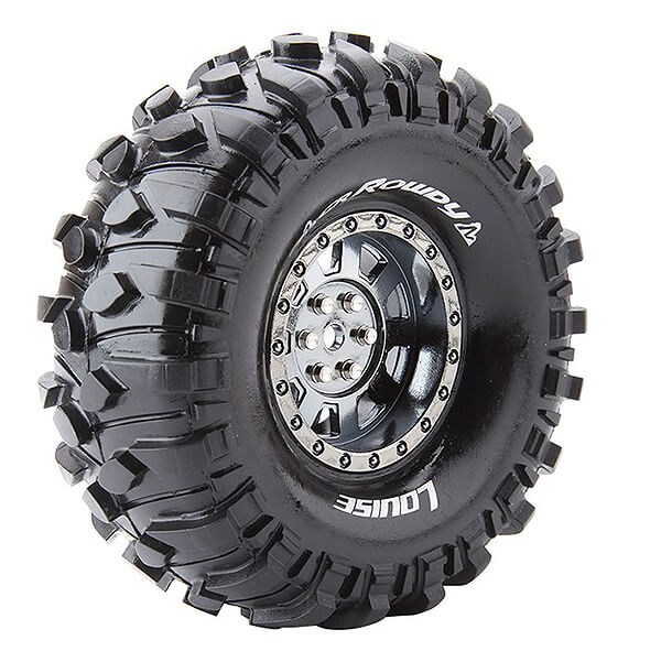 Louise Rc Cr-rowdy 1/10 1.9 Super Soft Black Chrome Hex 12mm