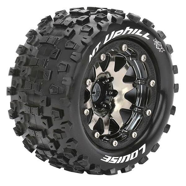 Louise Rc Mt-uphill 1/10 Soft Bead-lock/1/2 Offset Hex 12mm Black Chrome