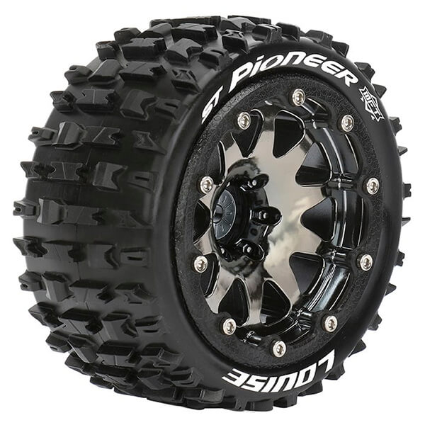 Louise Rc St-pioneer 1/10 Soft Bead-lock/0 Offset Hex 12mm Black Chrome