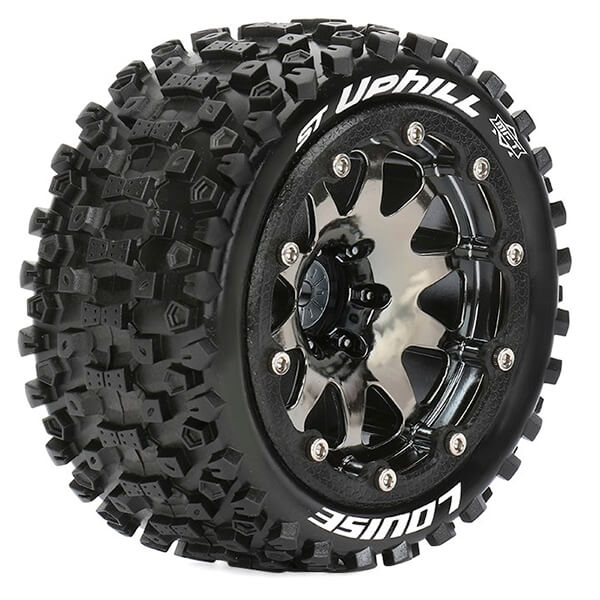 Louise Rc St-uphill 1/10 Soft Bead-lock/1/2 Offset Hex 12mm Black Chrome