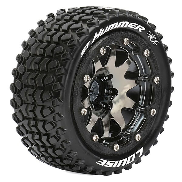 Louise Rc St-hummer 1/10 Soft Bead-lock 0 Offset Hex 12mm Black Chrome