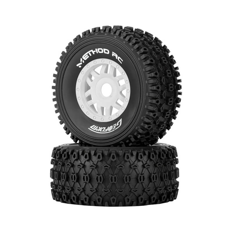 Method Geoform 1/8 Sc Tyres On 17mm Hex White Wheels (pr)
