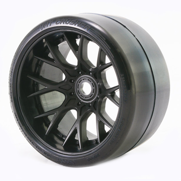Sweep Vht Crusher Slick Belted Tyre Black 17mm Wheel 1/2 Offs