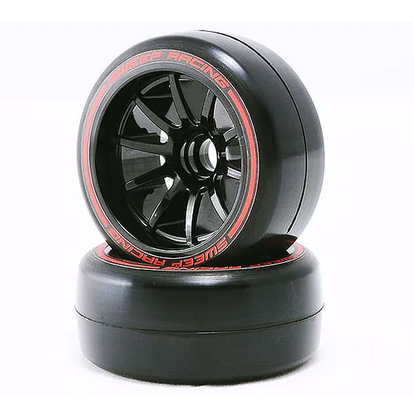 Sweep 1/10 F1 Lp Soft Front Pre-glued Slick Tyres 27mm 2pc